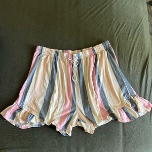 Plus Size Flare Shorts
